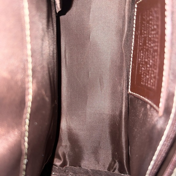 Coach Satchel Handbag Purse Brown Tan  Signature Coach - Picture 10 of 13